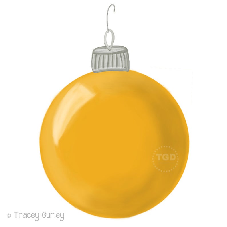 ornament clipart yellow ornament