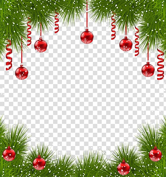 Ornaments clipart banner. Red christmas ornament tree