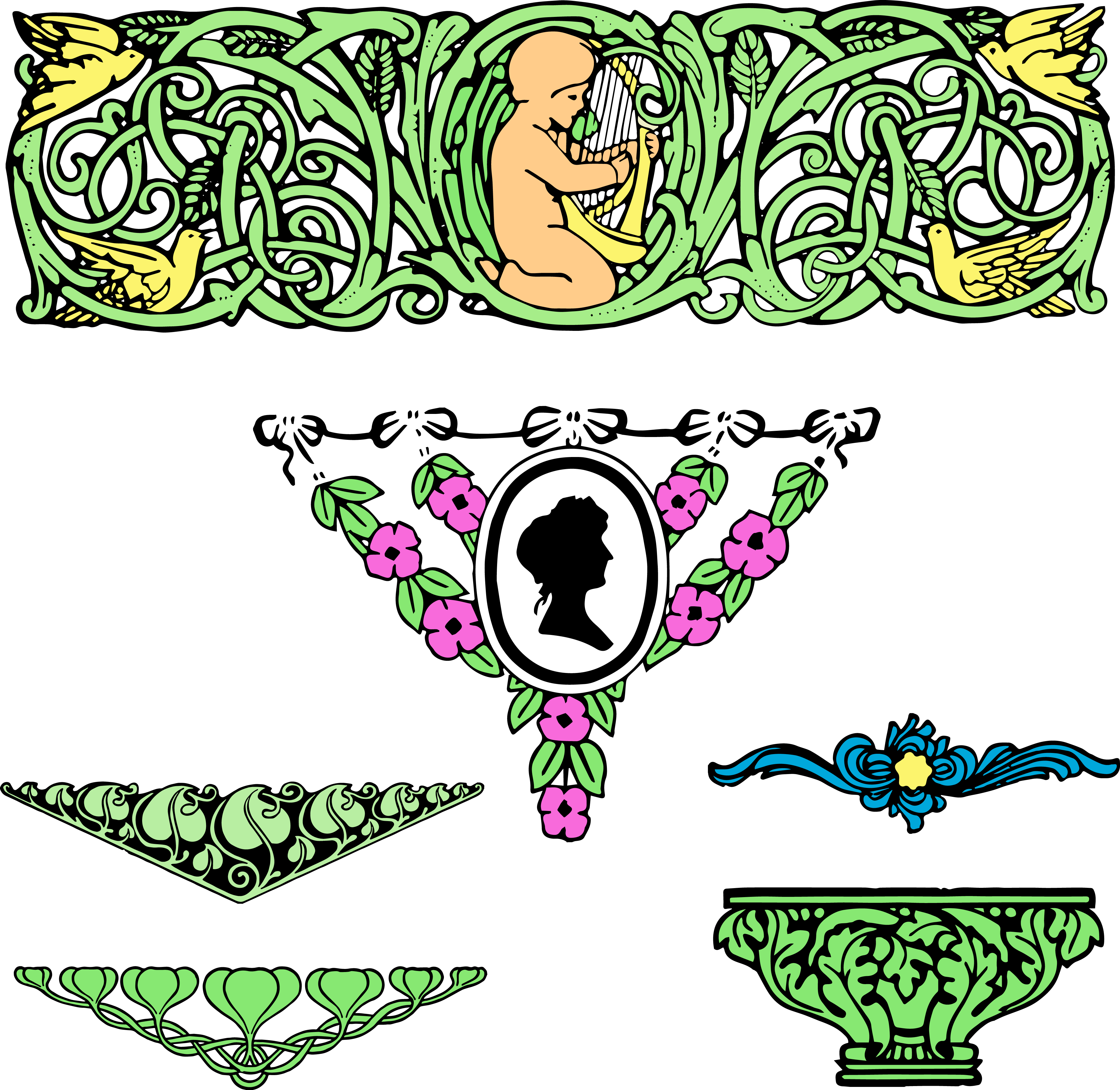 Free stock vector and. Ornaments clipart calligraphy