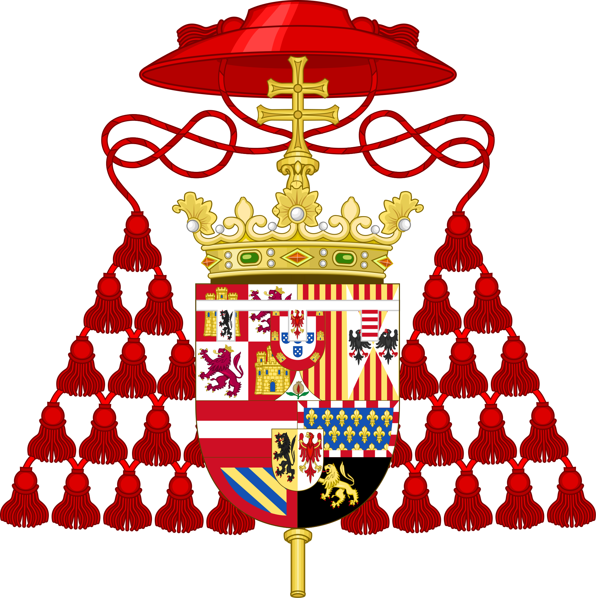 File of arms cardinal. Ornaments clipart coat