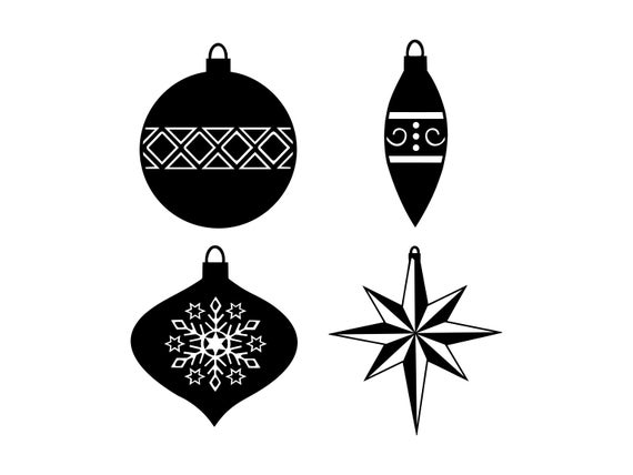 Tree christmas cut file. Ornaments clipart svg
