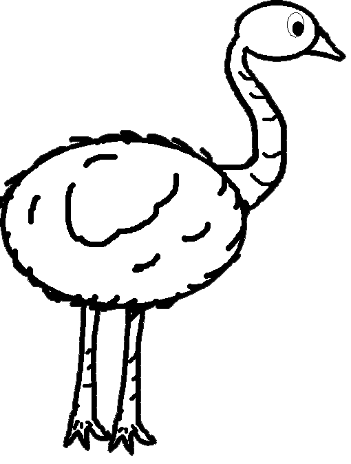 Ostrich clipart easy draw.  collection of australian