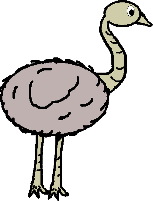 ostrich clipart printable