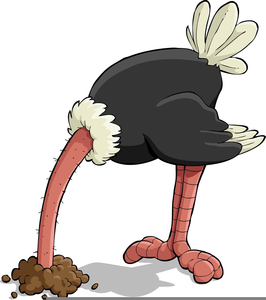 Ostrich clipart public domain. Head in sand free