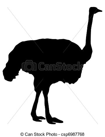 Ostrich clipart vector. Silhouette panda free 