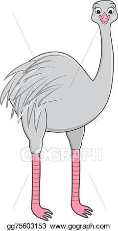 Vector nandu illustration gg. Ostrich clipart ñandu