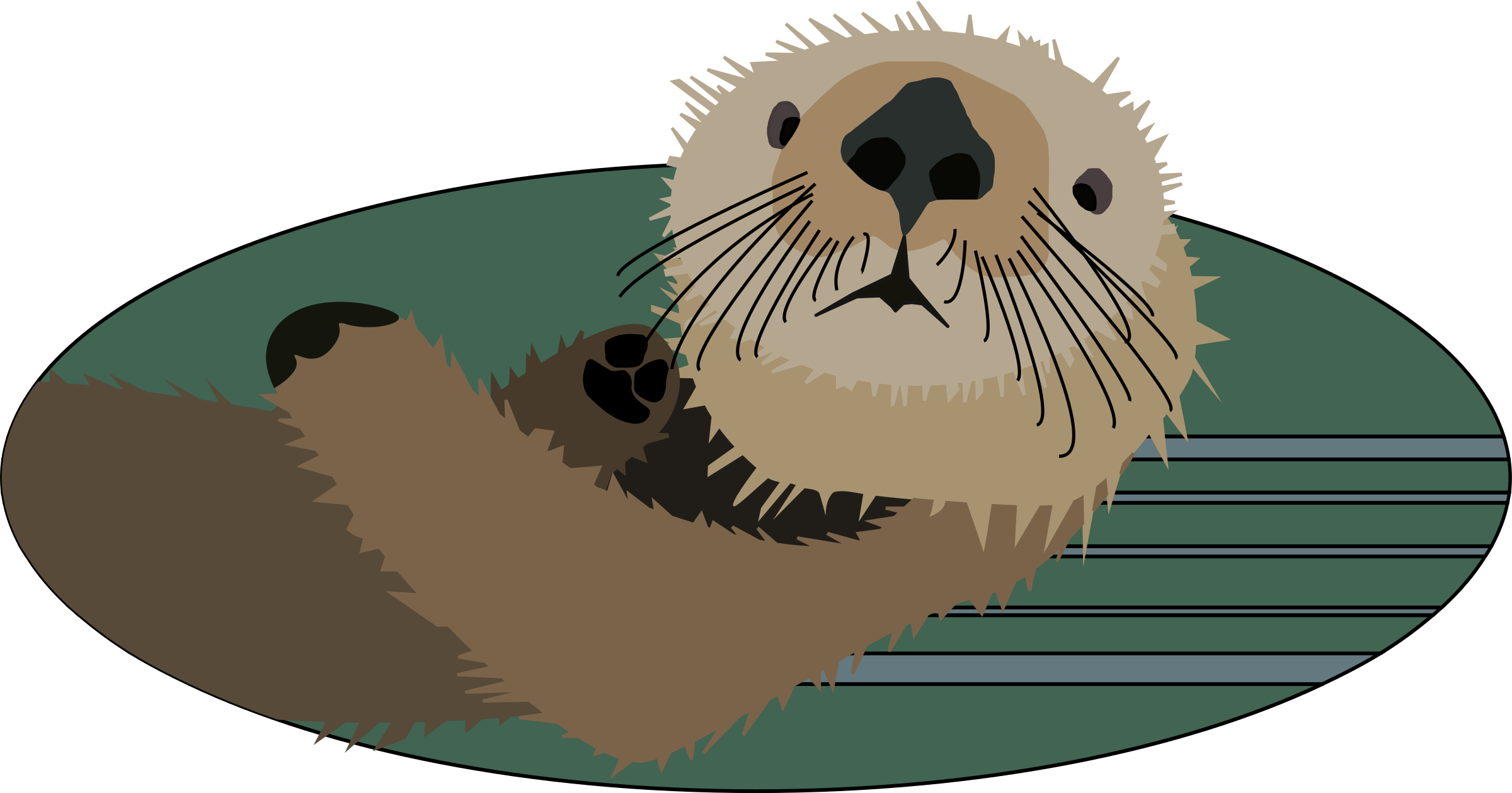 otter clipart cartoon