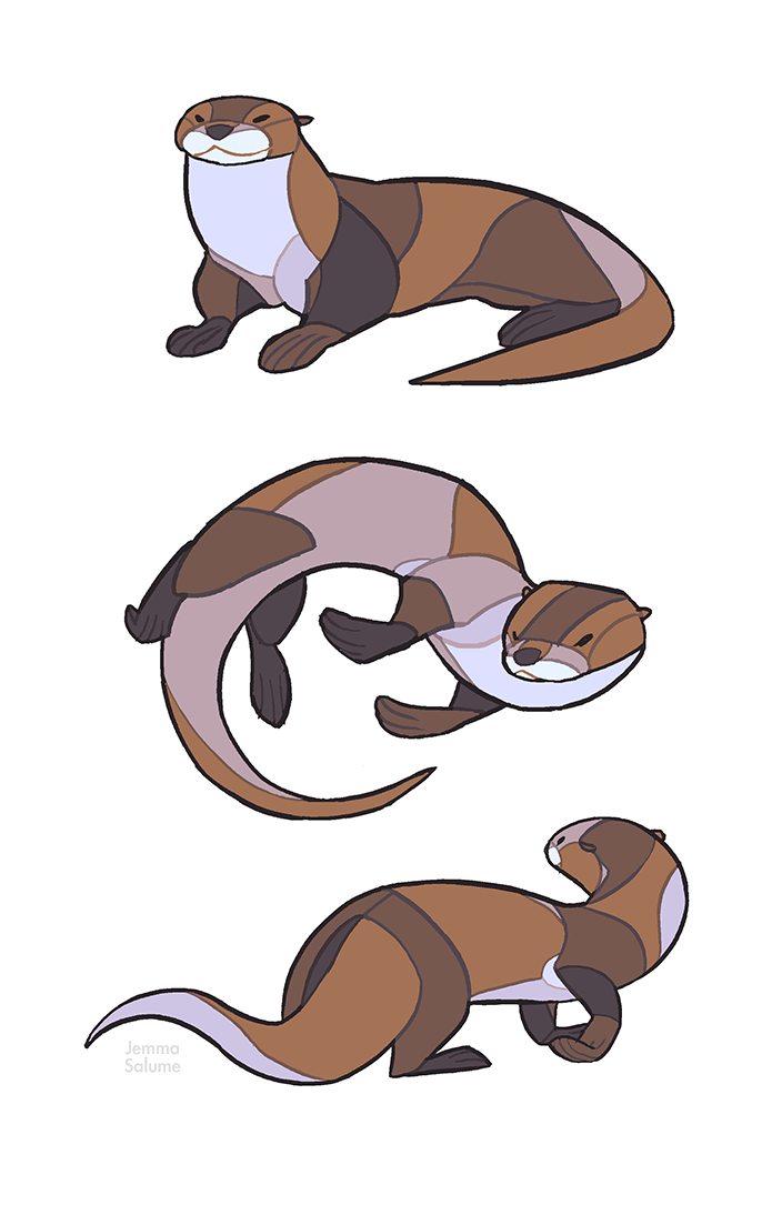 otter clipart character