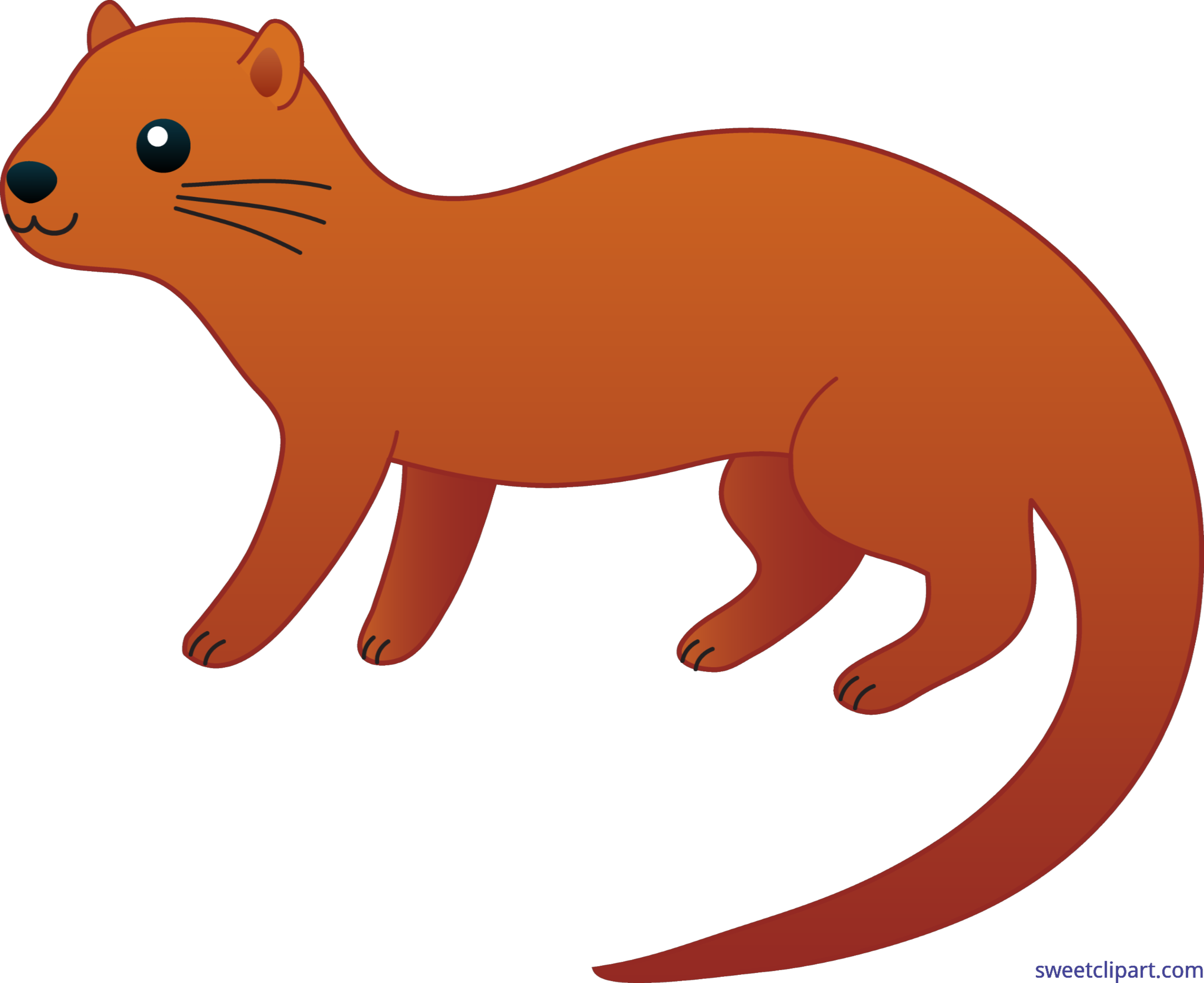otter clipart coloring page