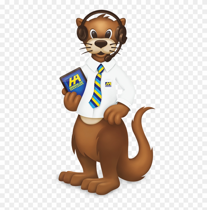 Harbour air s turbo. Otter clipart mascot