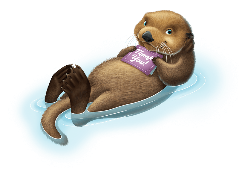 Sea paws day thank. Otter clipart nutria