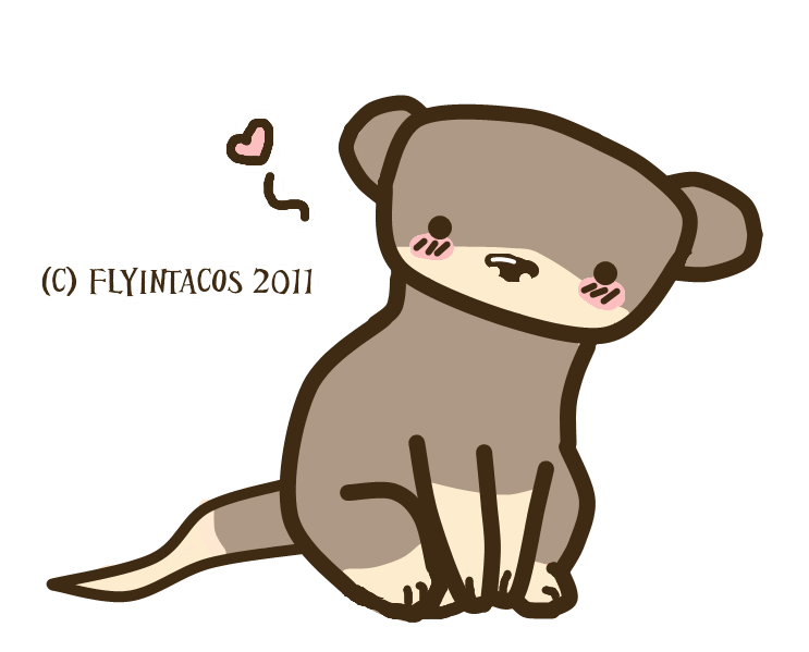 Chibi love by flyintacos. Otter clipart simple