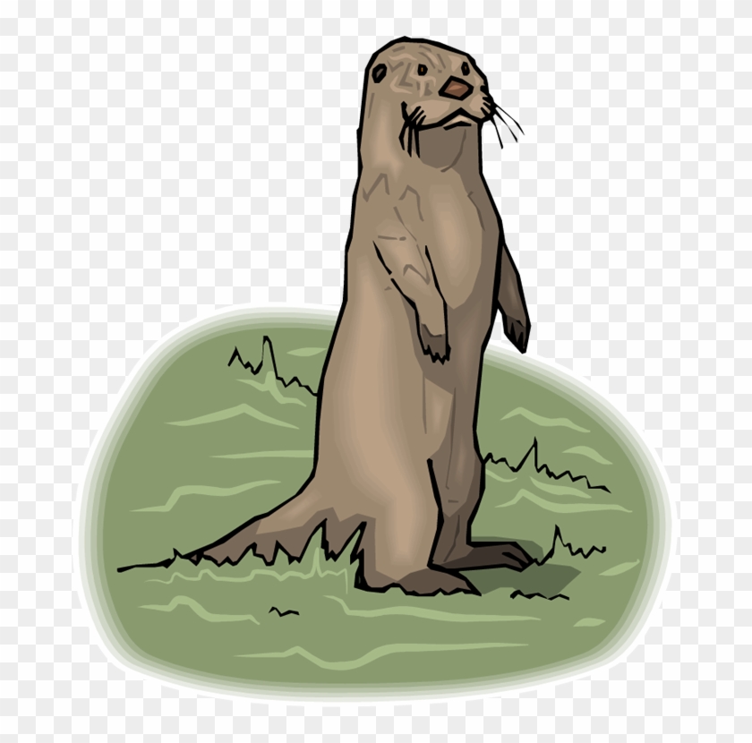 Otter clipart standing. Cartoon free transparent png