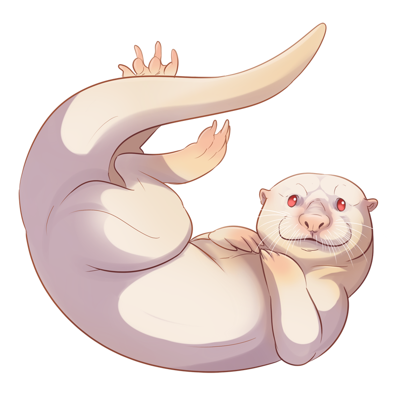 Albino companion by shivali. Otter clipart standing