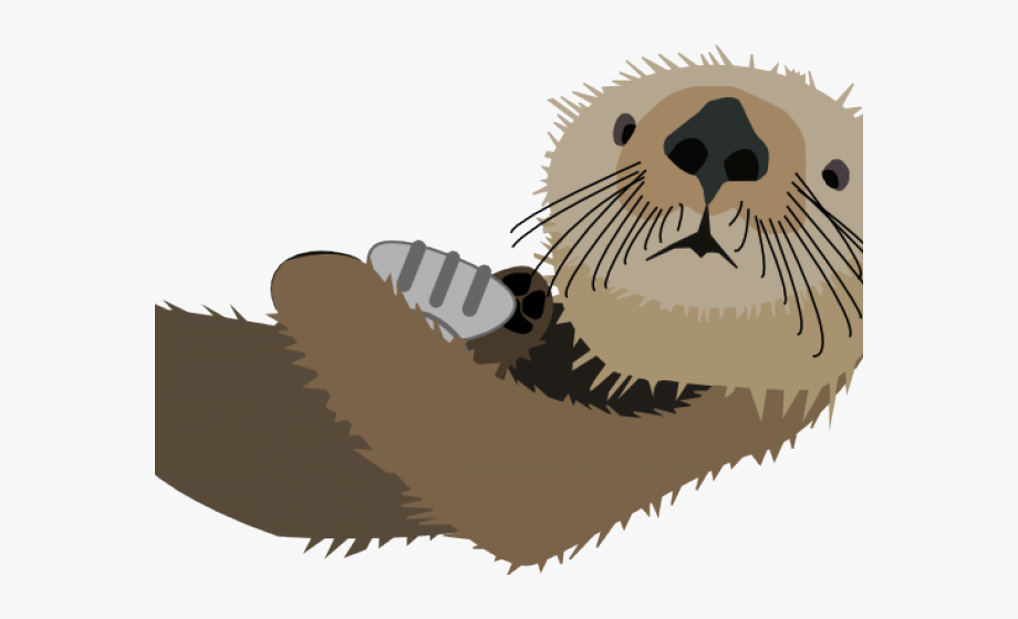 otter clipart white background