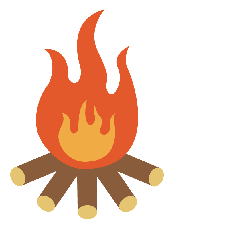 outdoors clipart camp fire flame
