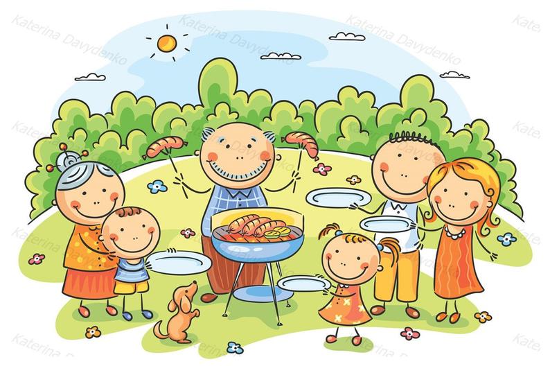 outdoors clipart family