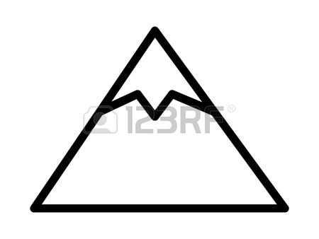 outdoors clipart mountain outline