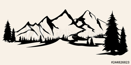 Outdoors clipart mountain range, Outdoors mountain range Transparent ...