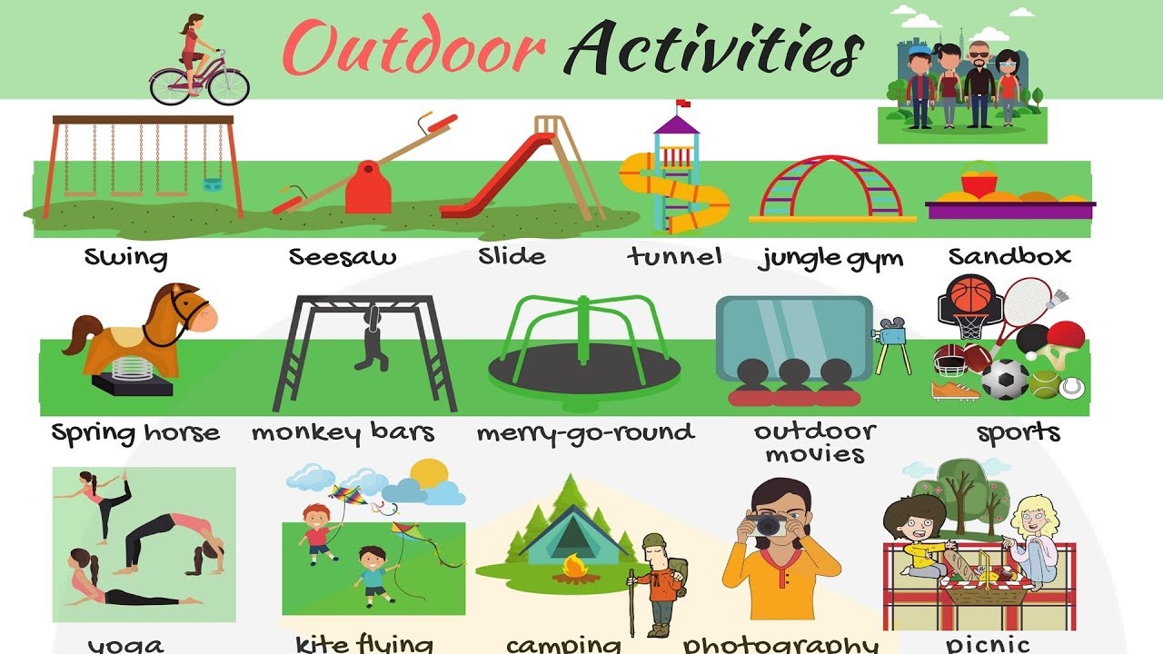 Outdoors clipart outside fun. Outdoor activities useful list