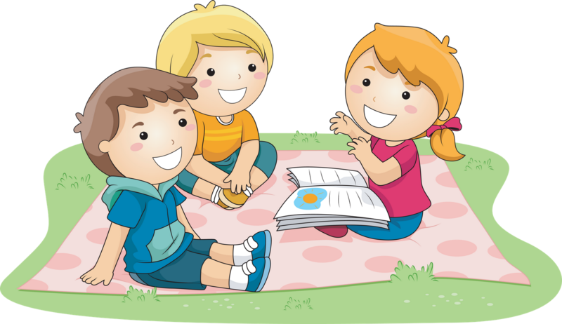 Download free png kids. Outdoors clipart reading