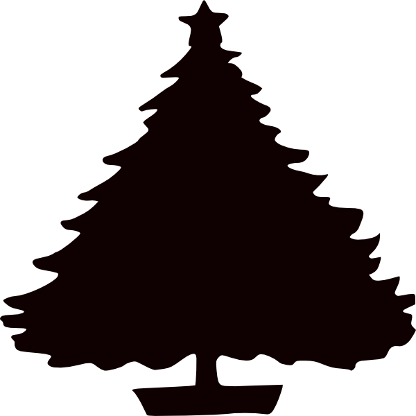 Outdoors clipart silhouette pine tree. Xmas at getdrawings com