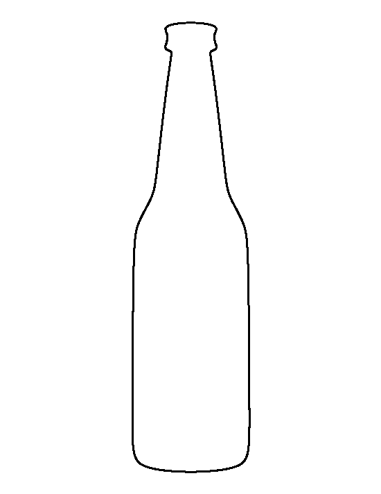 outline clipart beer bottle