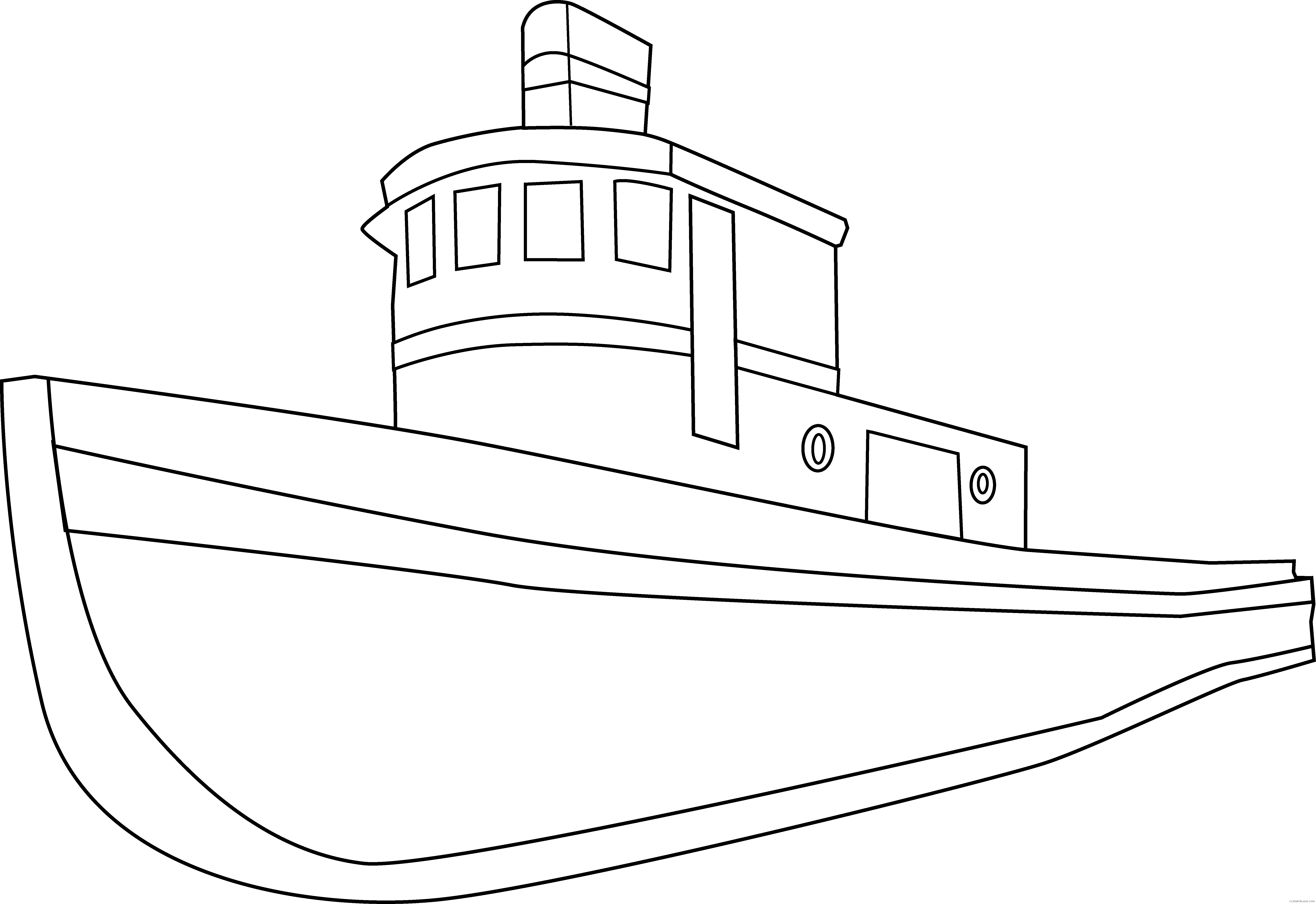 outline clipart boat