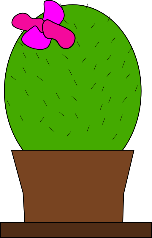 outline clipart cactus