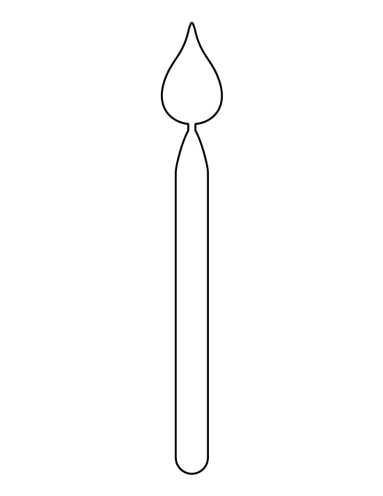 outline clipart candle