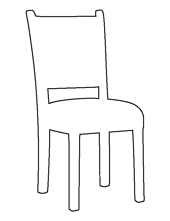 outline clipart chair