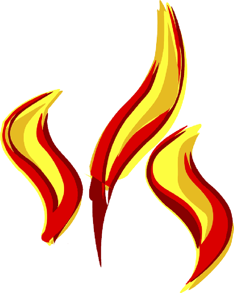 outline clipart flame