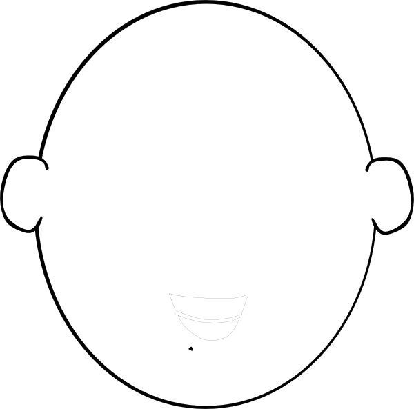 outline clipart head