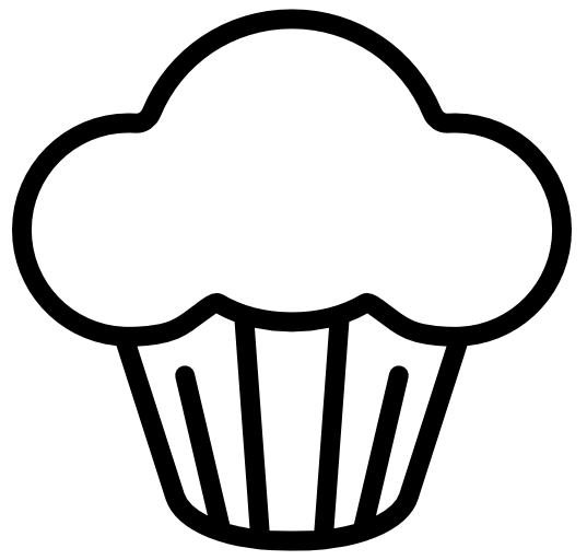 outline clipart muffin