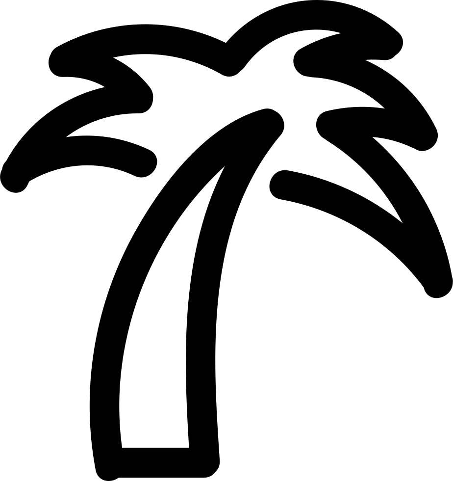 outline clipart palm tree