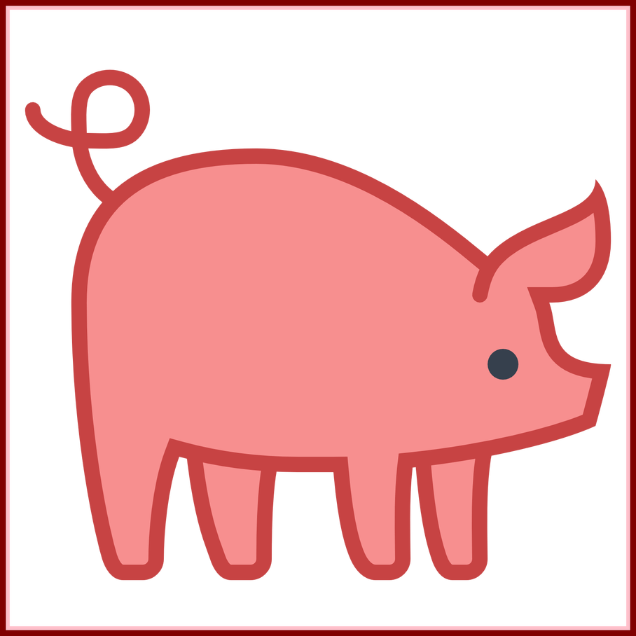 outline clipart pig