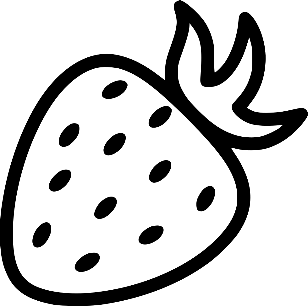 outline clipart strawberry