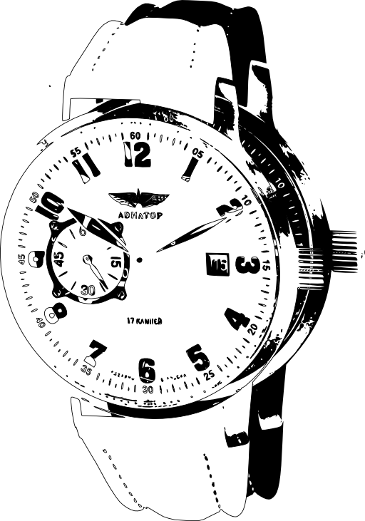 I royalty free public. Outline clipart watch