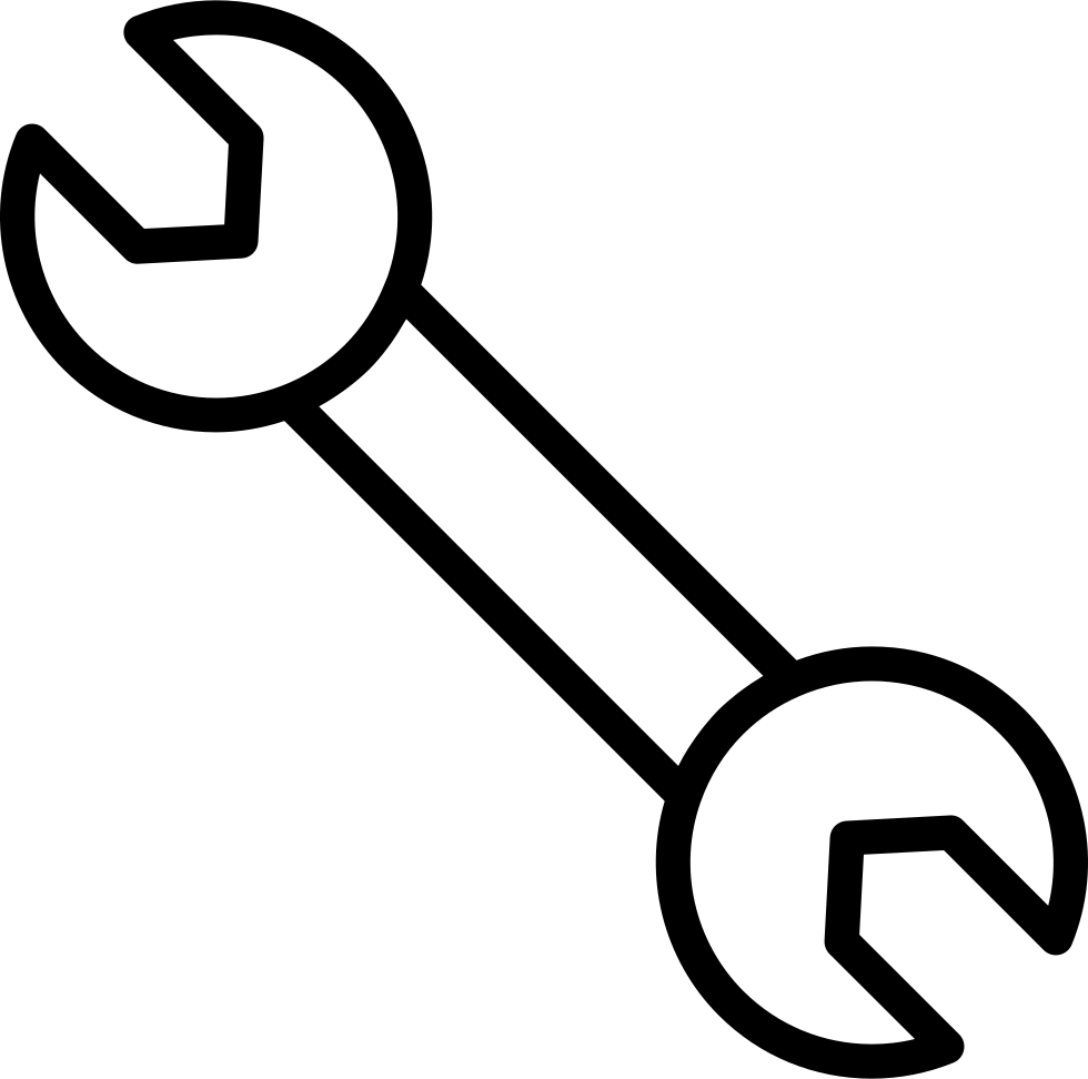 outline clipart wrench