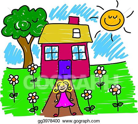 toddler clipart playing house