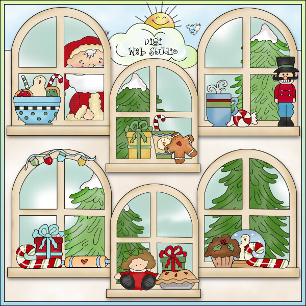Free christmas cliparts download. Outside clipart kitchen window