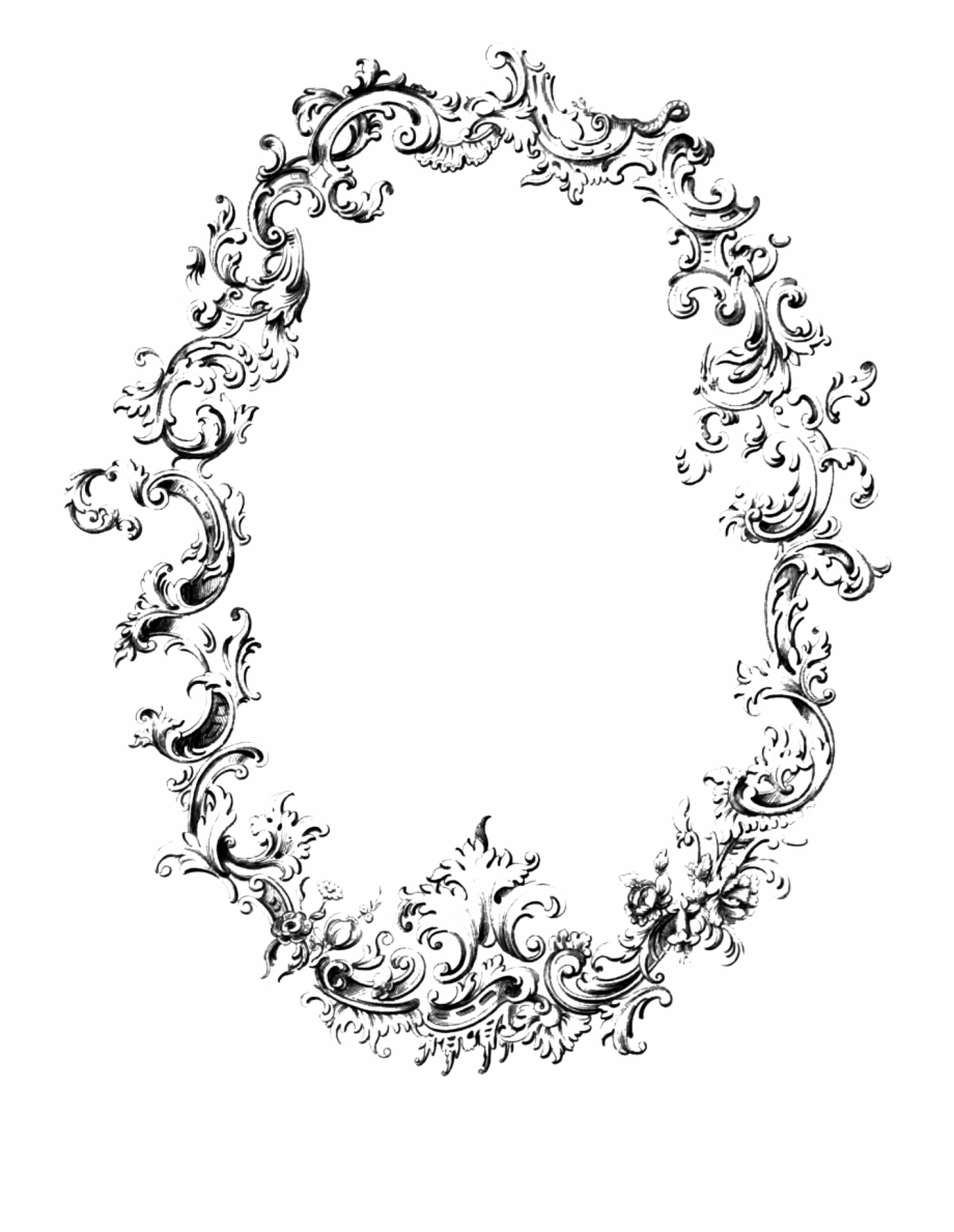 oval clipart antique frame