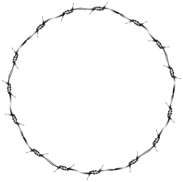 oval clipart barbed wire