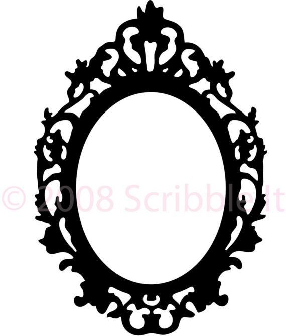 oval clipart fancy mirror