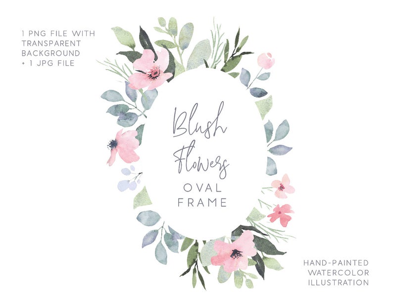 oval clipart floral