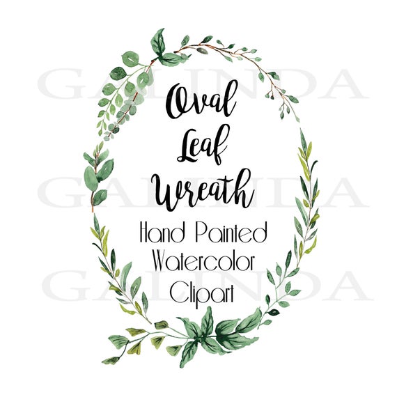 oval clipart floral wreath