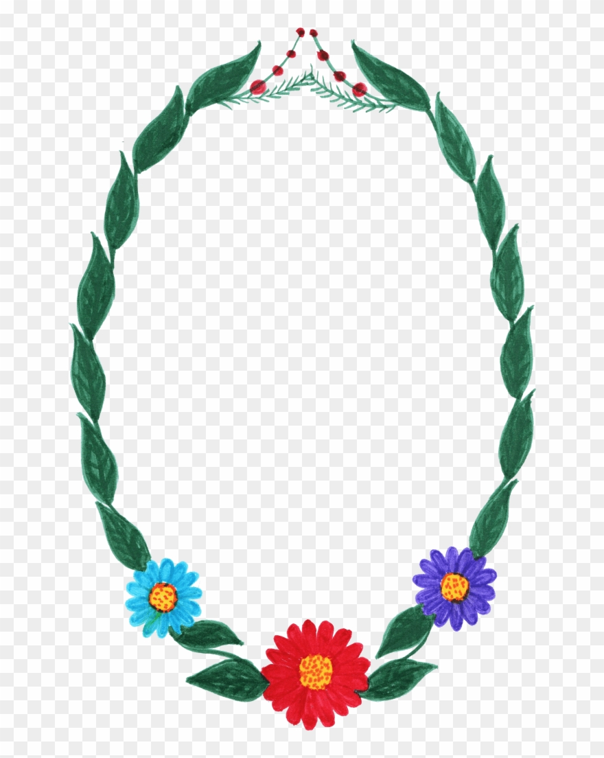 oval clipart floral