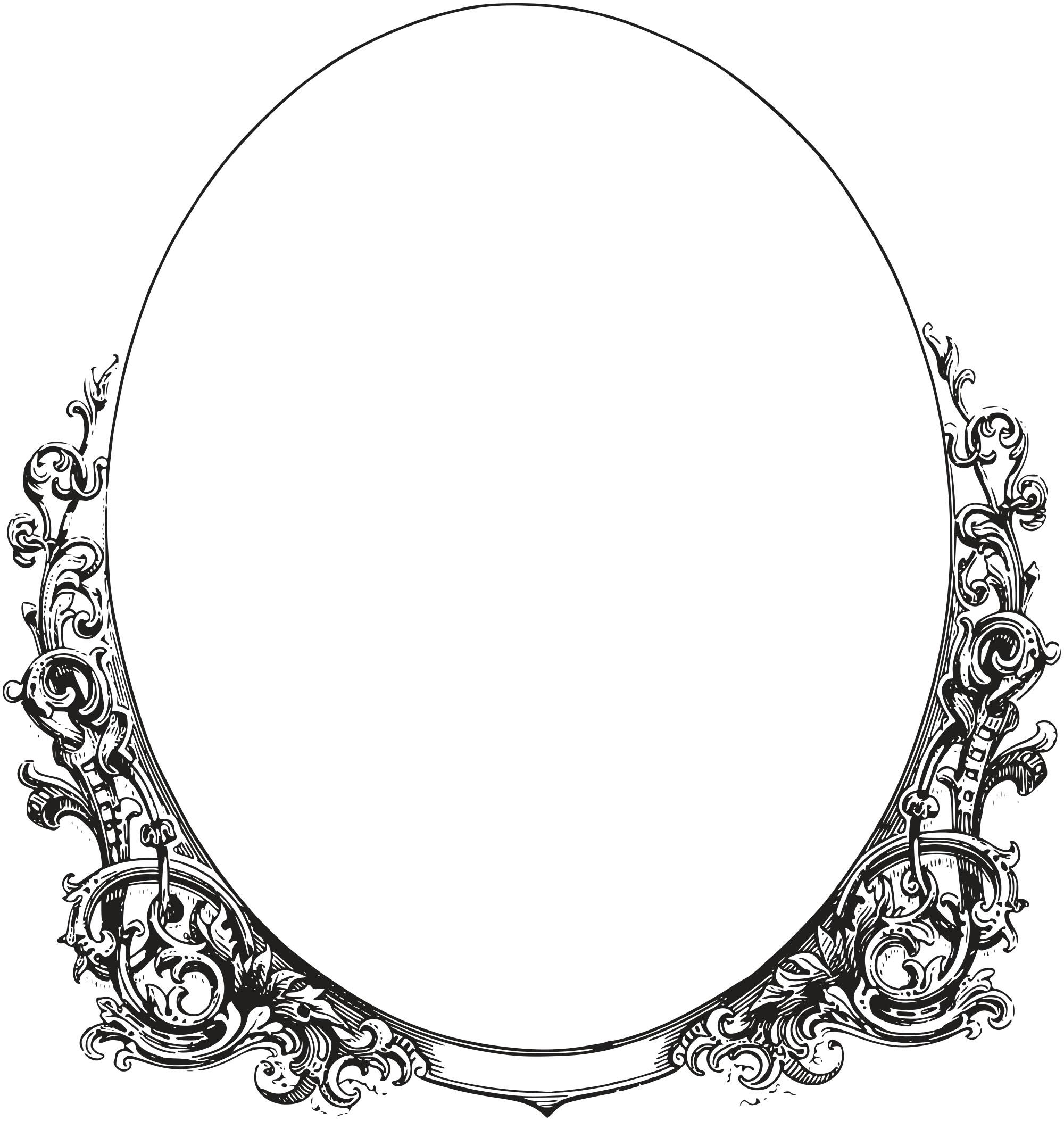oval clipart old fashioned