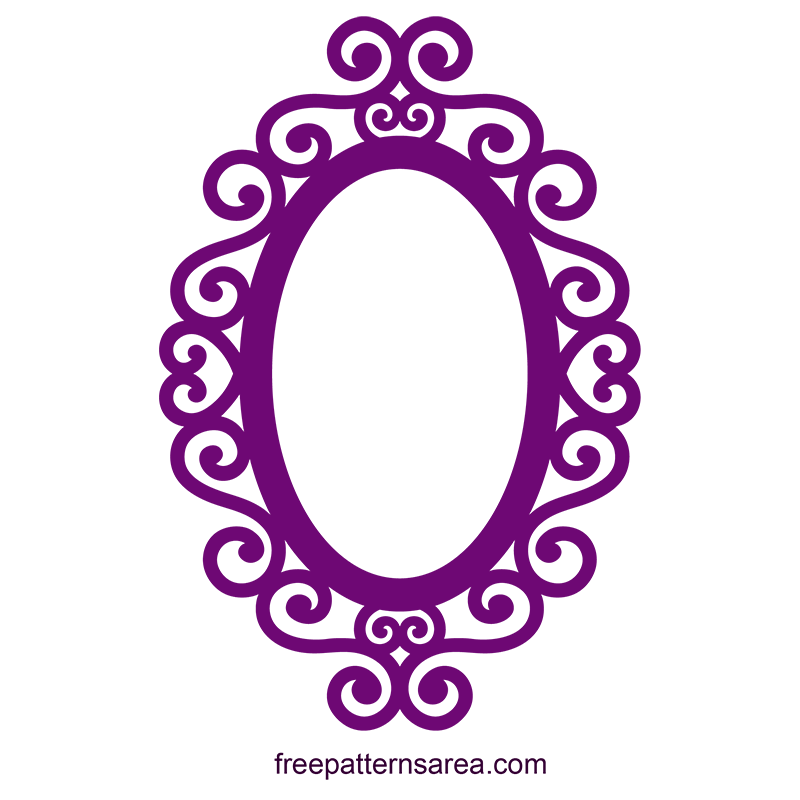 Oval clipart oval thing. Embellished silhouette ornate frame