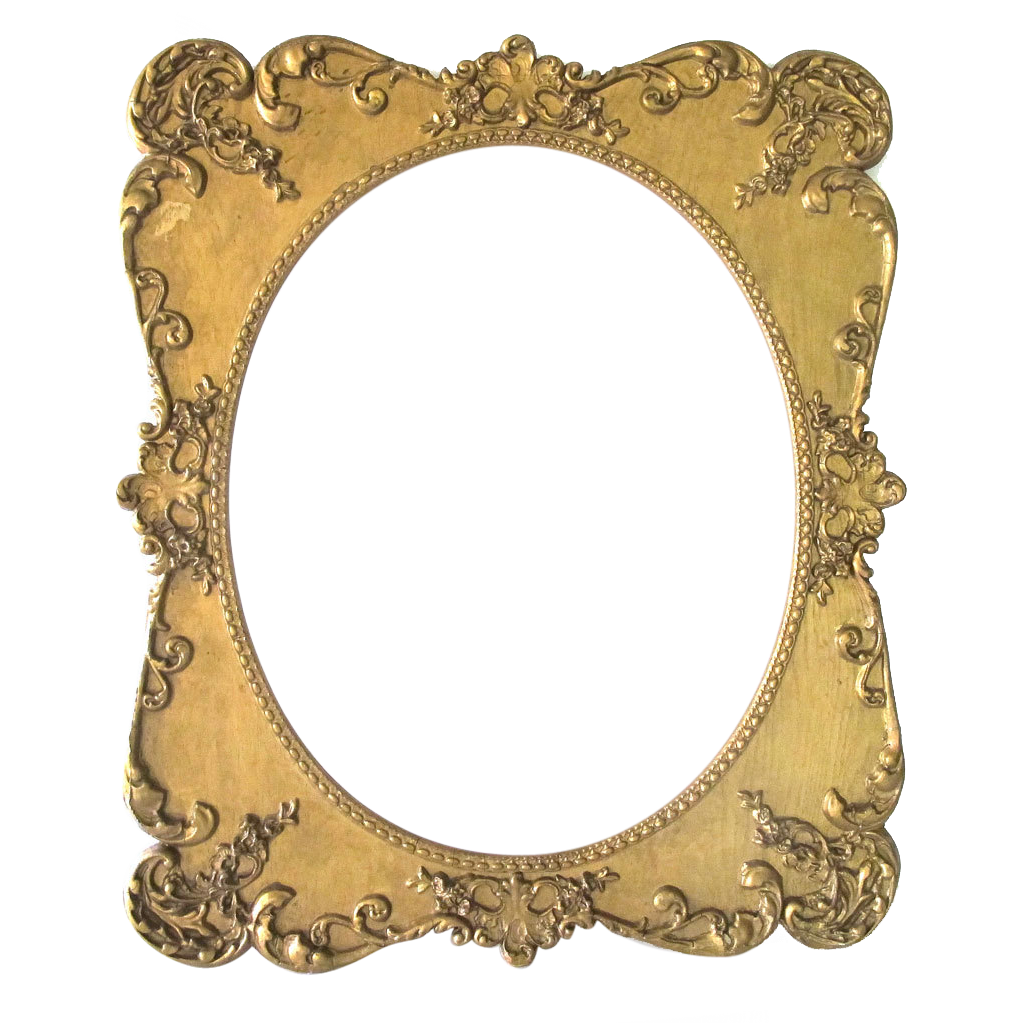 Vintage oval transparent images. Antique frame png